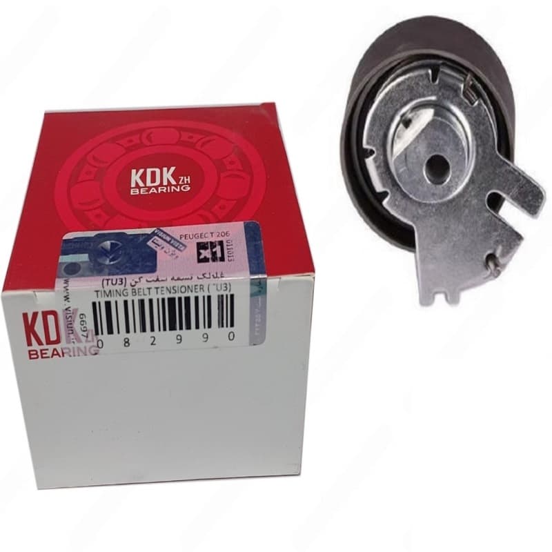 غلتک تسمه سفت کن تایم پژو 206 تیپ2 (TU3) کی دی کی (KDK) اصلی با لیبل ویژن