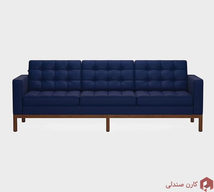 مبل سه نفره اروند مدل فلورانس 4034W ( پایه چوبی ) — تصویر ۲