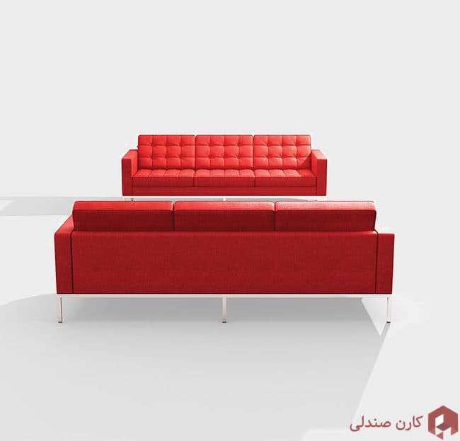 مبل سه نفره اروند مدل فلورانس 4034M ( پایه فلزی ) — تصویر ۲