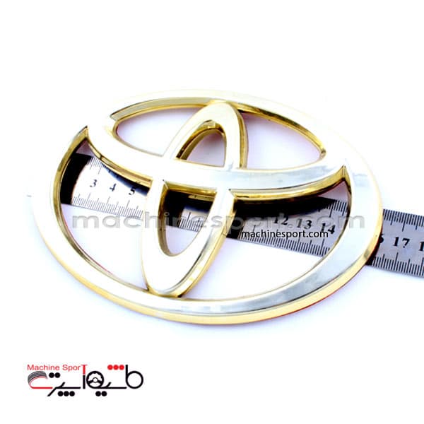 آرم و لوگو تویوتا TOYOTA سایز 16 سانت طلایی رنگ — تصویر ۲