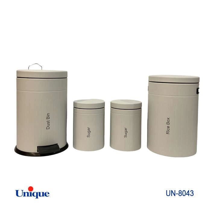 سرویس آشپزخانه 4 پارچه یونیک Unique مدل فلورانس درب فلزی فیلی روشن کد UN-8043