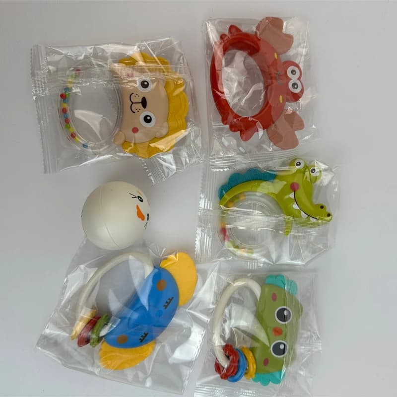 جغجغه دندانی طرح کیف جغد مجموعه 6 عددی کد 698-90 — تصویر ۵