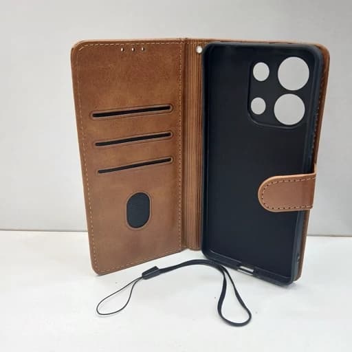 کیف چرمی گوشی شیائومی Note 14s کیف کلاسوری جاکارتی note14s قاب محافظ نوت 14 اس
