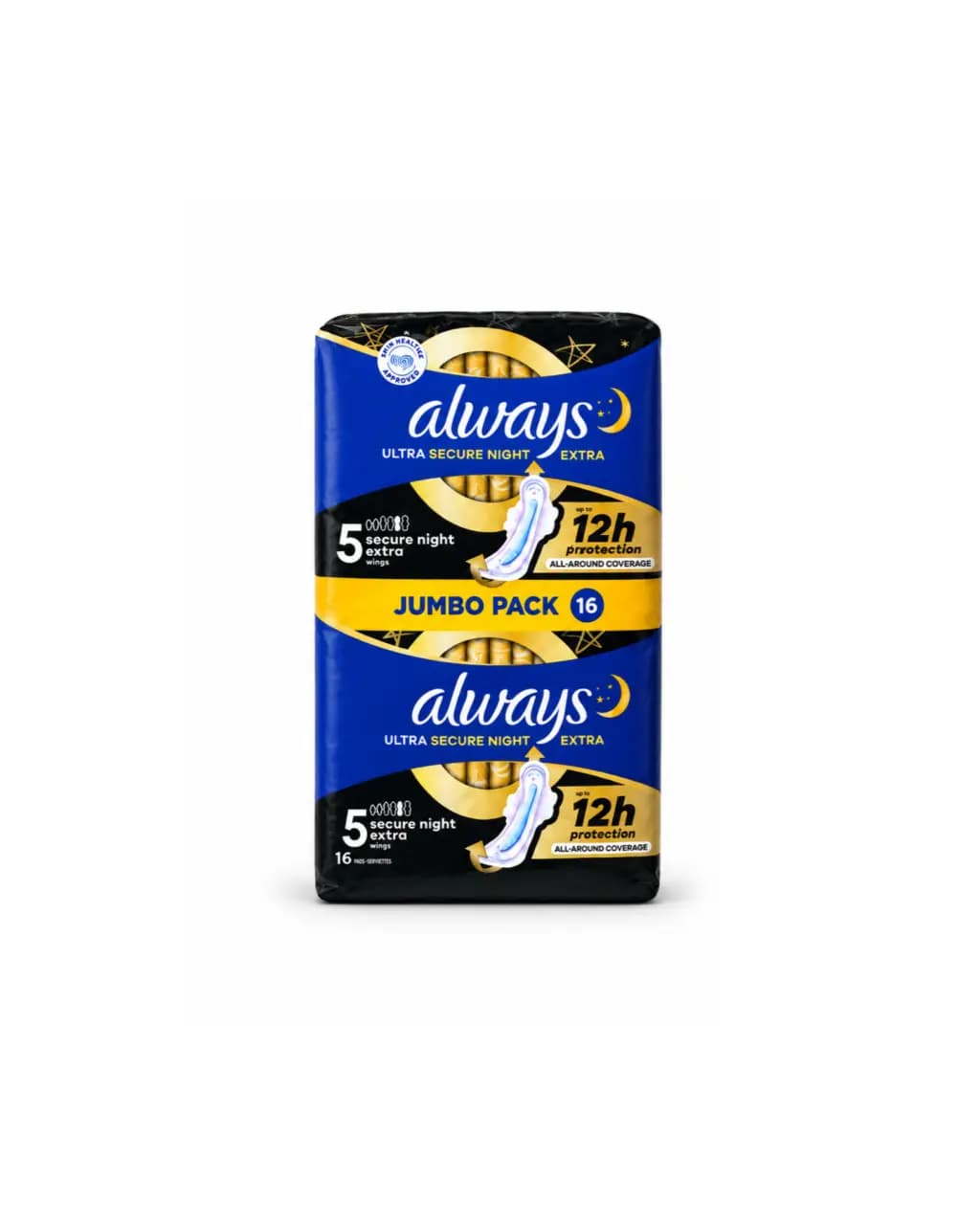 نوار بهداشتی شب آلویز Always Ultra Secure Night Extra سایز ۵ – ۱۶ عددی