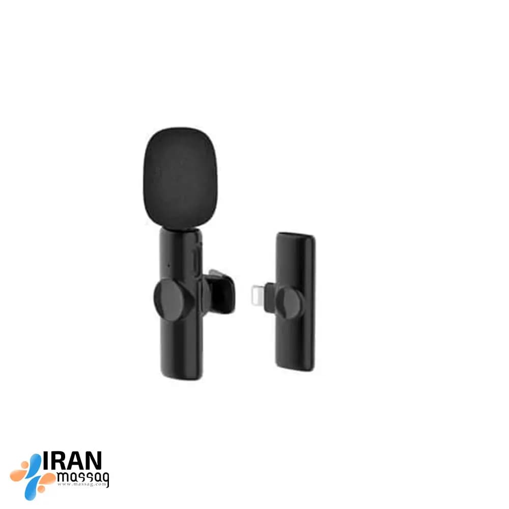 میکروفون یقهای بیسیم مدل K11 | با اتصال لایتینینگ و کارکرد 6 ساعت مداوم