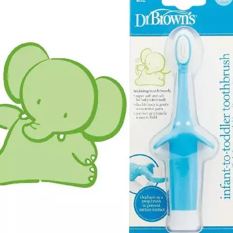 مسواک دکتر براون طرح فیل آبی Dr Browns