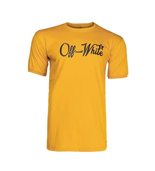 تیشرت OFF WHITE یقه گرد مردانه پنبه طرح دار مدل 45219