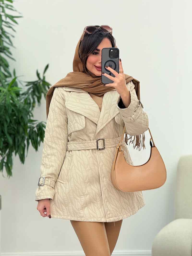 پالتو طرح دار نازلی کد 5832 — تصویر ۲
