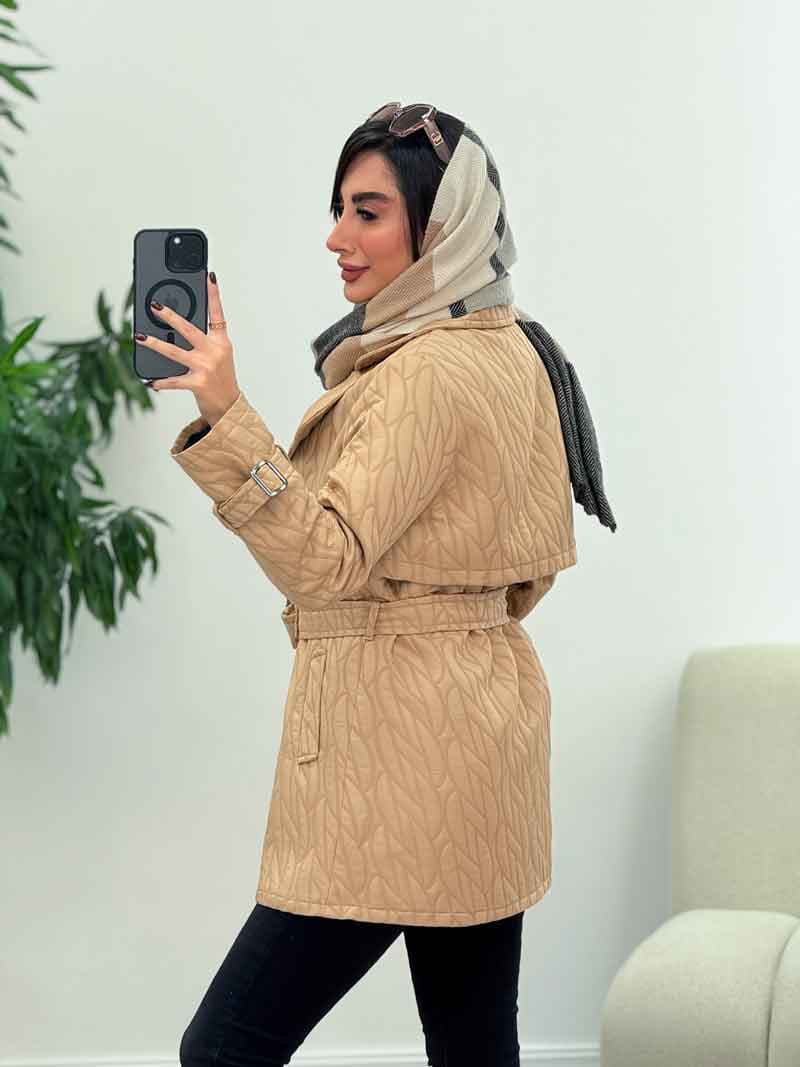پالتو طرح دار نازلی کد 5832 — تصویر ۴