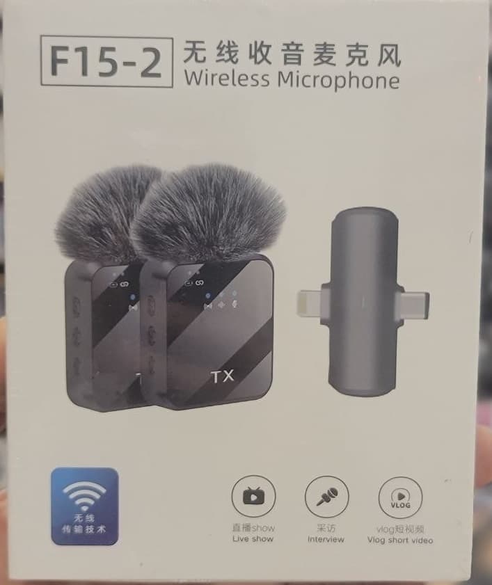 میکروفن یقه ای F15-2 wireless microphone — تصویر ۲