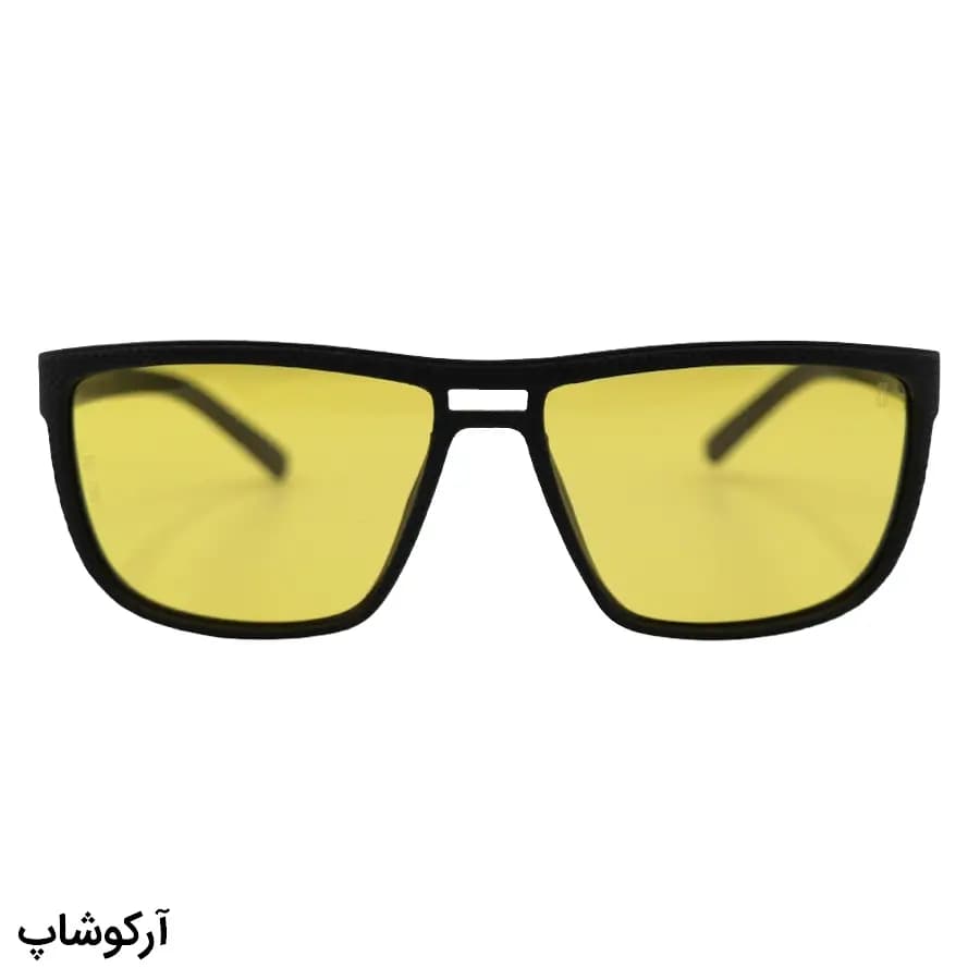 عینک دید در شب برند اوگا مورل با فریم مستطیلی شکل، رنگ مشکی مات، لنز زرد رنگ و پلاریزه مدل 7901 — تصویر ۲