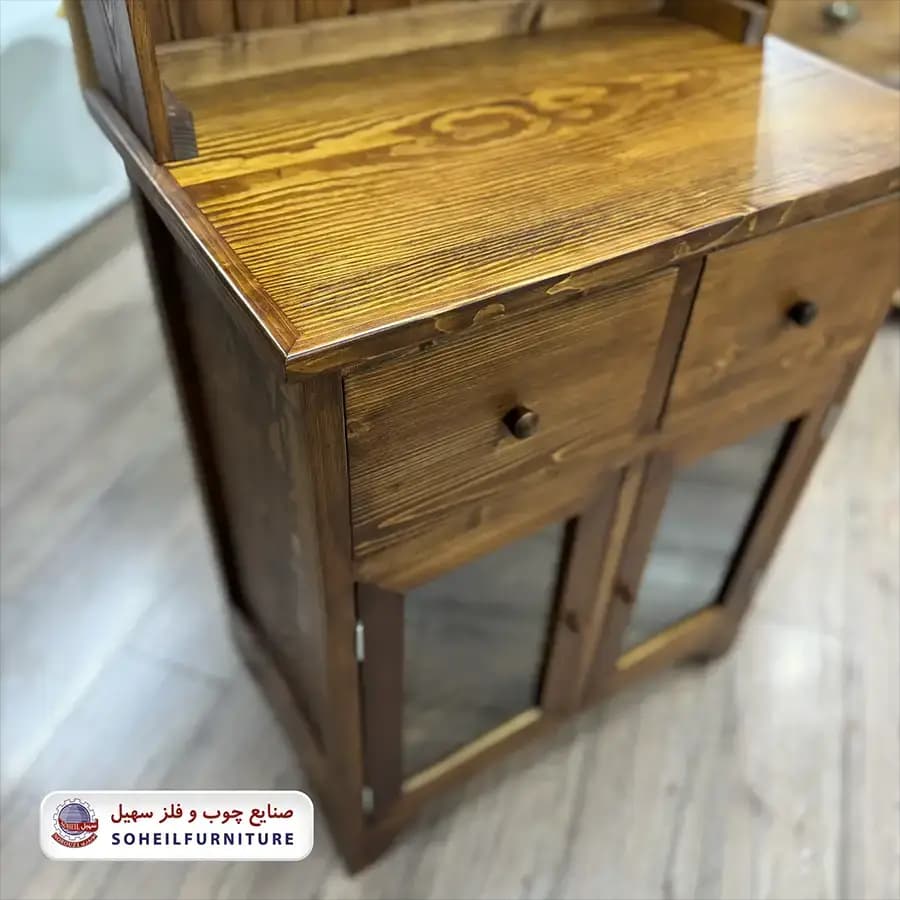 کافی بار مینیمال تمام چوب گردویی سهیل — تصویر ۴