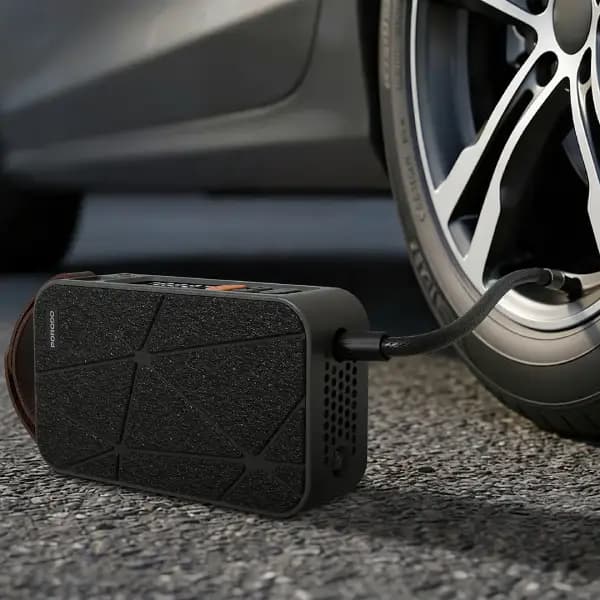 پمپ باد لاستیک خودرو پرودو مدل Porodo Flator 4000mAh Car Tire Inflator with Pressure Display — تصویر ۷