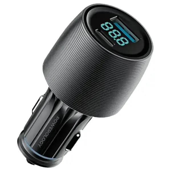شارژر فندکی 83 وات دو پورت پاورولوژی مدل Powerology Velox 83W Dual-Port Car Charger