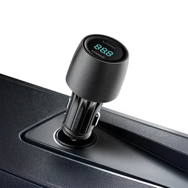 شارژر فندکی دو پورت 66 وات پاورولوژی مدل Powerology Velox 66W Dual-Port Car Charger — تصویر ۴