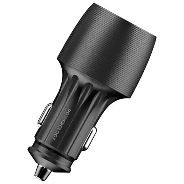 شارژر فندکی دو پورت 66 وات پاورولوژی مدل Powerology Velox 66W Dual-Port Car Charger — تصویر ۲
