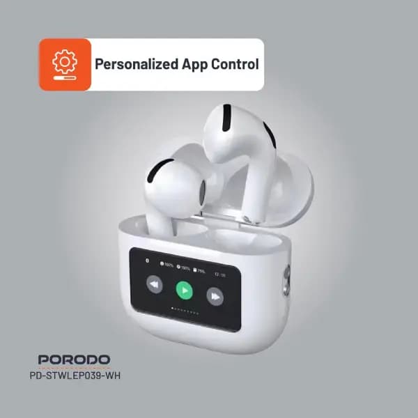 ایرپاد پرودو مدل Porodo Soundtec Glimpse Touch Display TWS — تصویر ۳