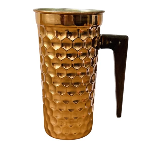 پارچ مسی سه بعدی طرح شش ضلعی کد ZH392.1