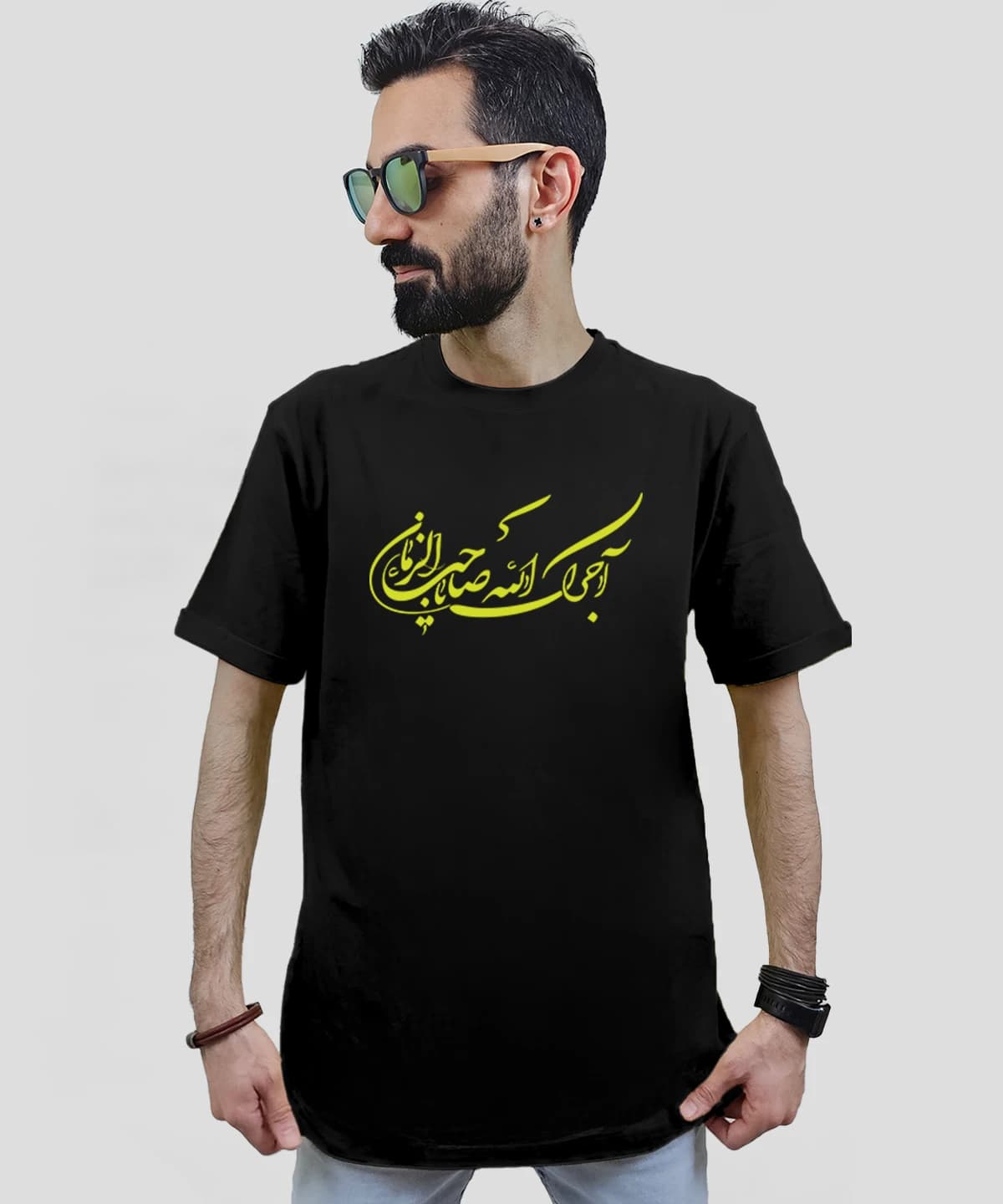 تیشرت مردانه و زنانه مذهبی طرح آجرک الله یا صاحب الزمان کد 595 — تصویر ۳