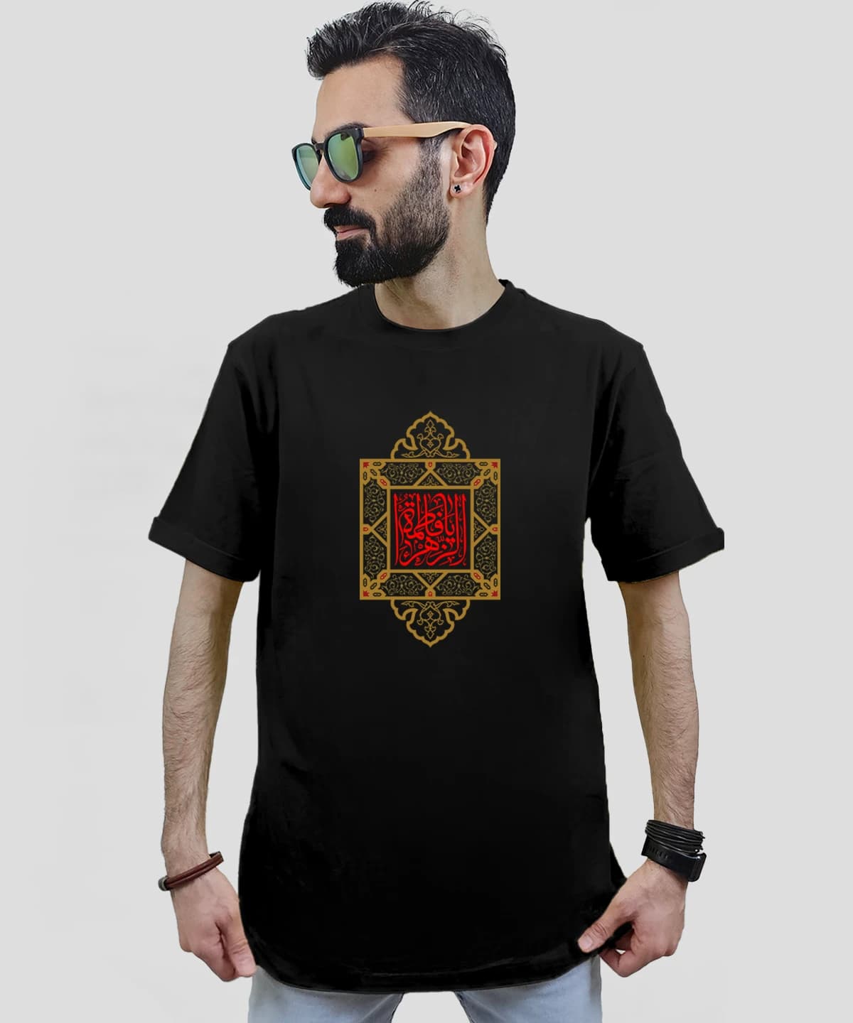 تیشرت مردانه و زنانه مذهبی طرح یا فاطمه الزهرا کد 569 — تصویر ۳