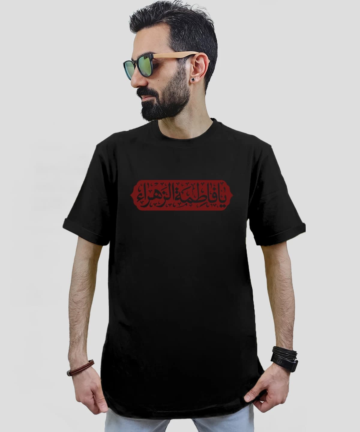 تیشرت مردانه و زنانه مذهبی طرح یا فاطمه الزهرا کد 566 — تصویر ۳