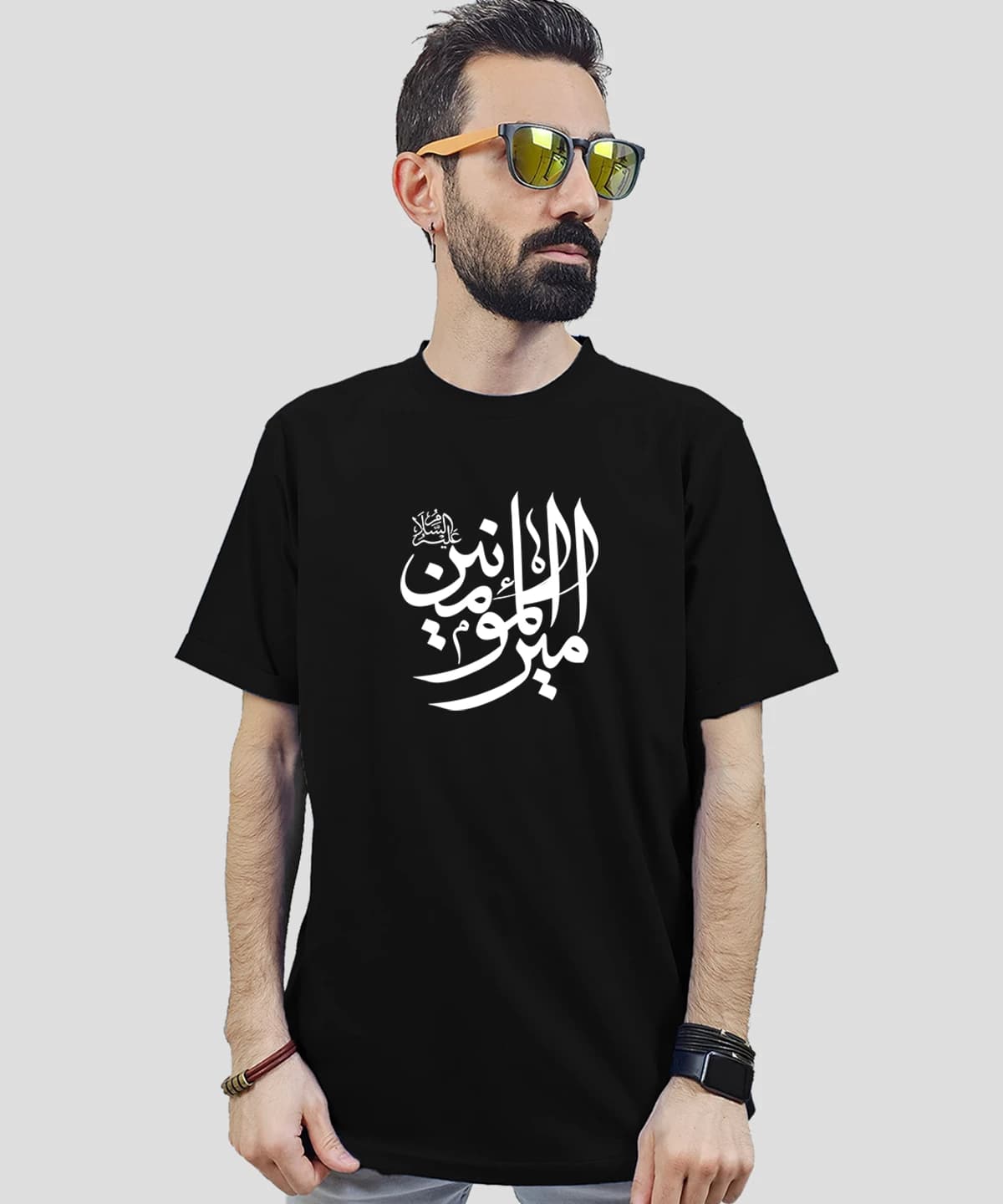 تیشرت مردانه و زنانه مذهبی طرح امیر المومنین کد 517 — تصویر ۳