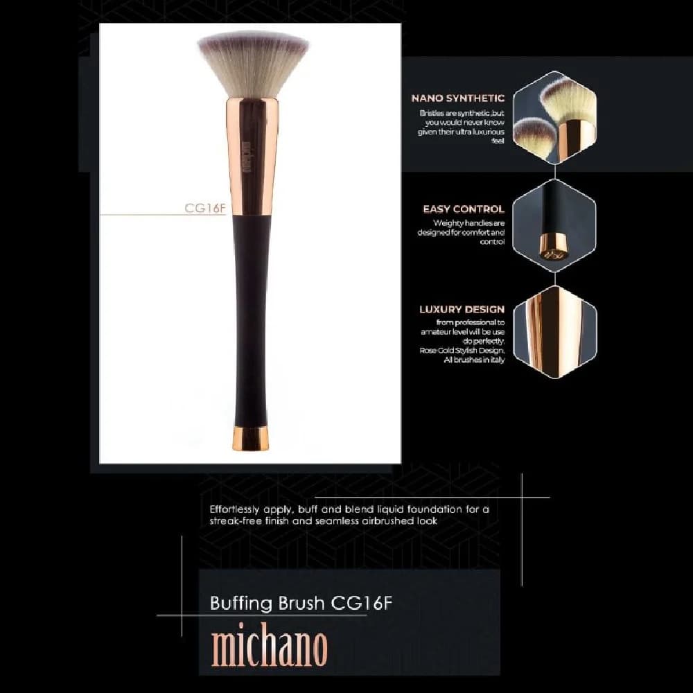 براش کرم پودر میچانو مدل buffing brush – کد CG16F — تصویر ۲