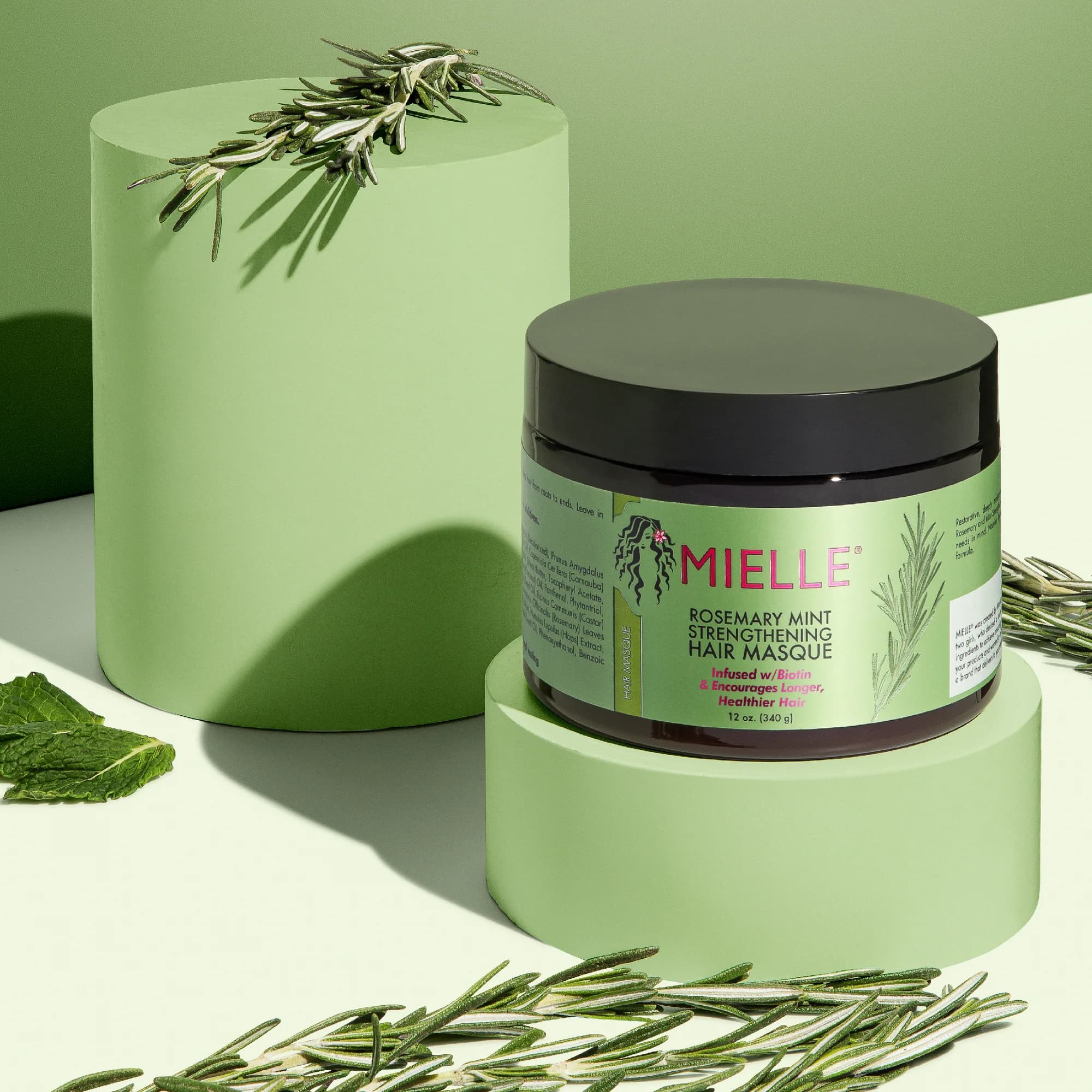 ماسک مو ضد ریزش حاوی رزماری میله مدل Rosemary Mint Strengthening Hair Masque حجم 340 گرم — تصویر ۵