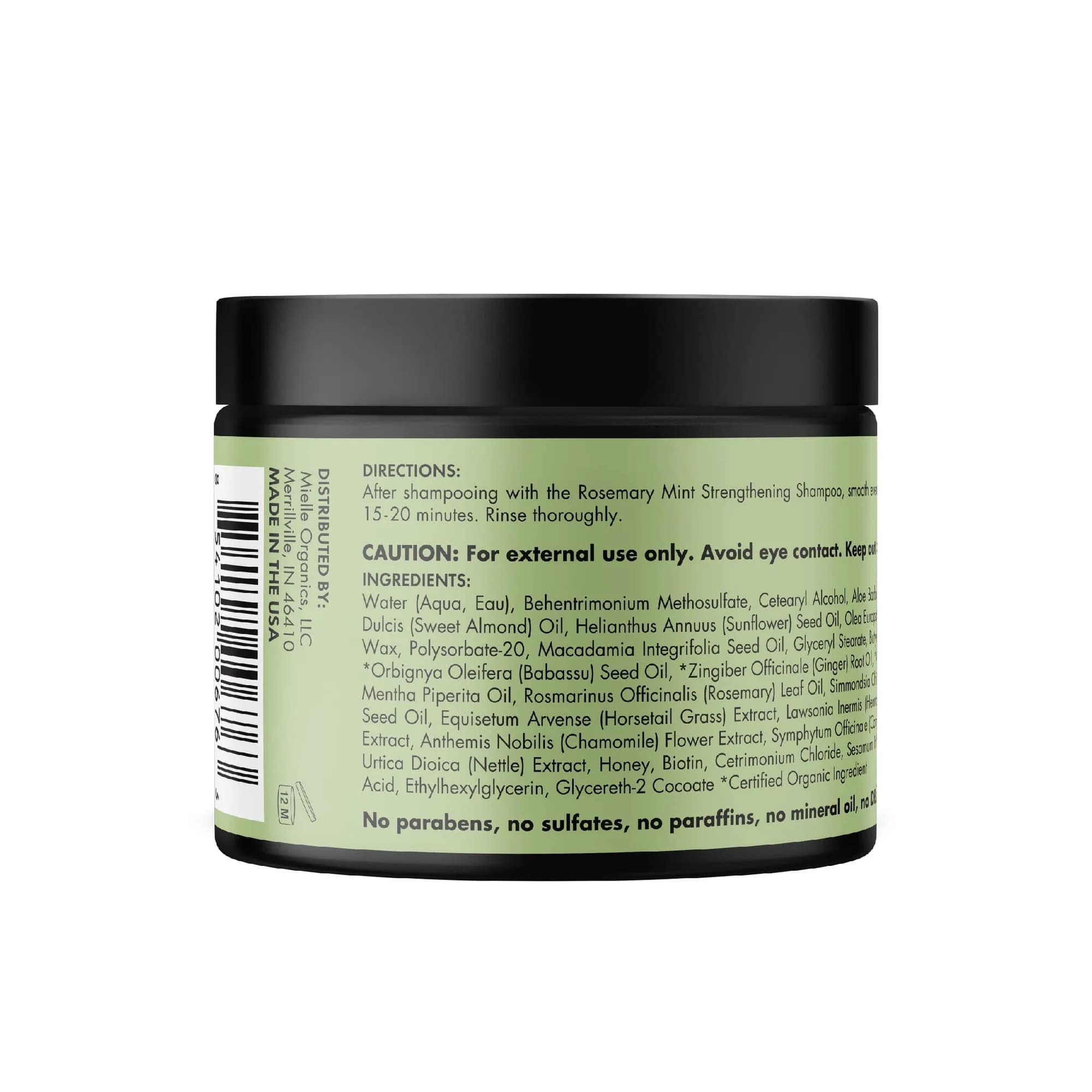 ماسک مو ضد ریزش حاوی رزماری میله مدل Rosemary Mint Strengthening Hair Masque حجم 340 گرم — تصویر ۳