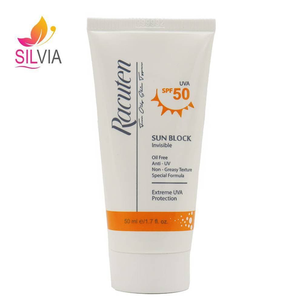 کرم ضد آفتاب پوست چرب و مختلط بدون رنگ SPF50 راکوتن 50 میل