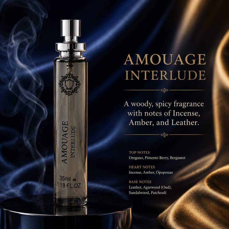 ادو پرفیوم مردانه هارلینگن مدل Amouage Interlude با رایحه گرم حجم 35 میلی لیتر — تصویر ۴