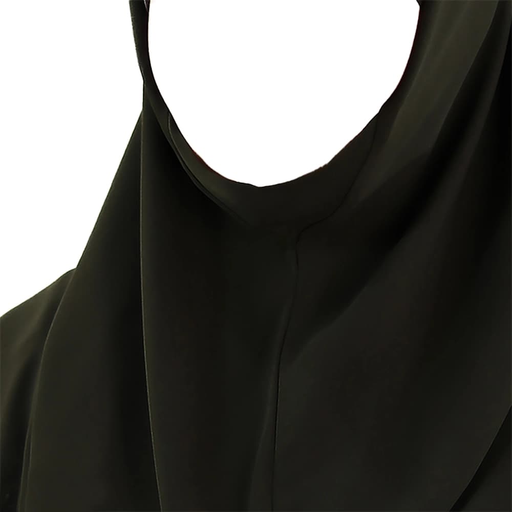 مقنعه کویتی کشدار 110 کرپ کره ای سبز سایز 28 کد 4211 — تصویر ۲