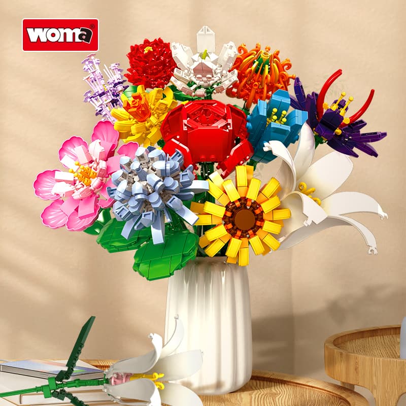 لگو گلدان گل مدل FLOWERS برند WOMA کد 11053