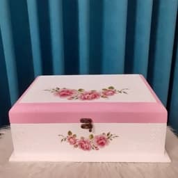 جعبه قرآن عروس باکس چادرنماز جعبه لوازم آرایش چوبی شیکوپاژ — تصویر ۲