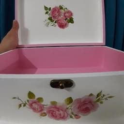 جعبه قرآن عروس باکس چادرنماز جعبه لوازم آرایش چوبی شیکوپاژ — تصویر ۴