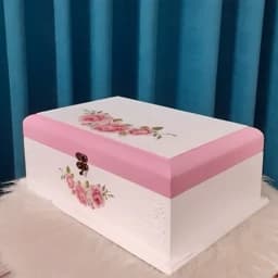 جعبه قرآن عروس باکس چادرنماز جعبه لوازم آرایش چوبی شیکوپاژ — تصویر ۵