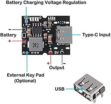 ماژول شارژر و بوستر 2A باتری لیتیومی TYPE-C — تصویر ۲