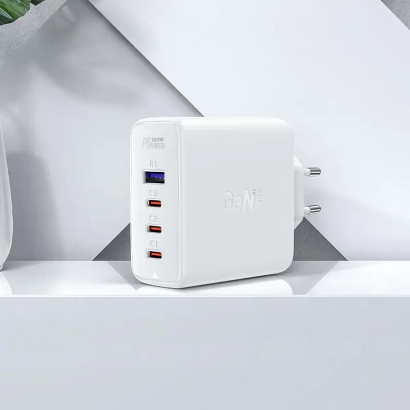 شارژر دیواری ایس فست ACEFAST A37 PD100W GaN Fast Charger توان 100 وات همراه با کابل — تصویر ۱۱