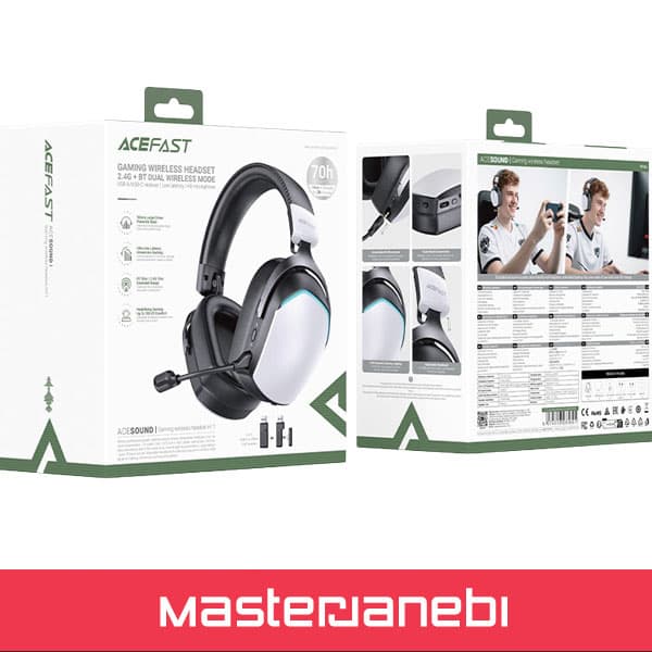 ACEFAST Wireless Gaming Headset H11 هدفون بلوتوث گیمینگ ایس فست — تصویر ۳