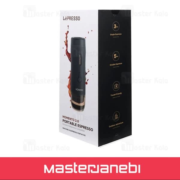 اسپرسو ساز مسافرتی لپرسو LePresso Momento 2.0 Portable Espresso LPPESSMBK — تصویر ۳