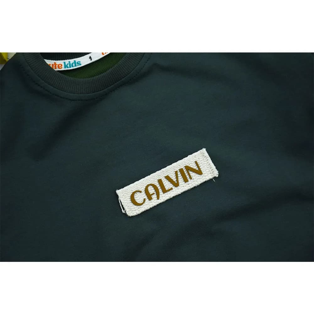 بلوز پسرانه یقه گرد پنبه سوپر مدل CALVIN — تصویر ۳