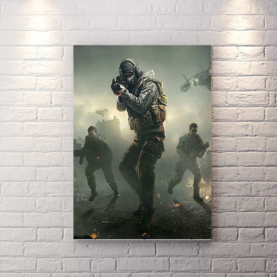 تابلو شاسی گیمینگ بازی call of duty با زمینه مه آلود BAs-5233