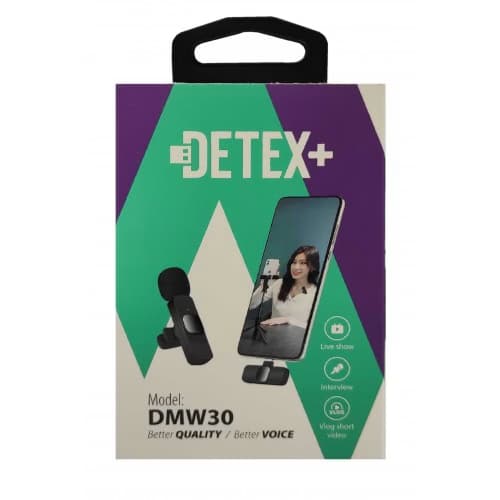 میکروفن یقه ای بی سیم دیتکس پلاس مدل DMW30