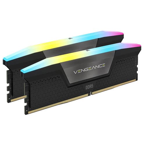 Corsair Vengeance RGB DDR5 32GB Dual 7200MHz CL34 Black Dual Channel Desktop RAM — تصویر ۲