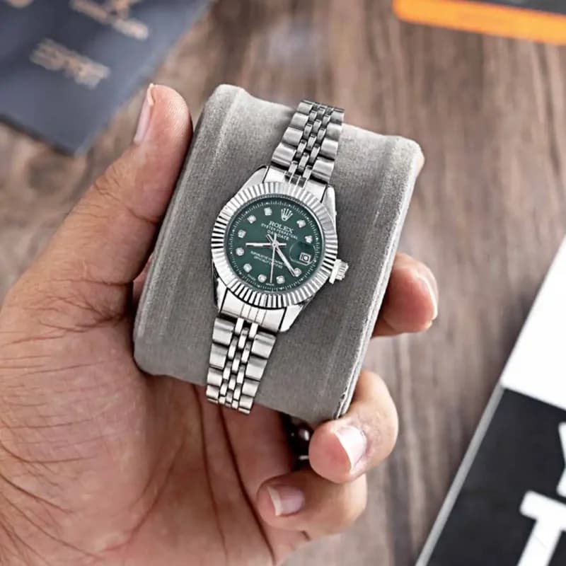 ساعت مچی زنانه رولکس ROLEX طرح دیت جاست مدل 1656 — تصویر ۹