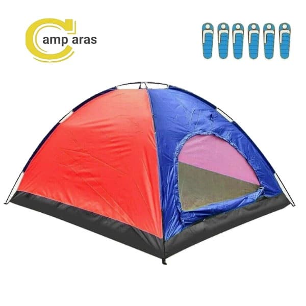 چادر 6 نفره میله ای مسافرتی مدل TENT 6P