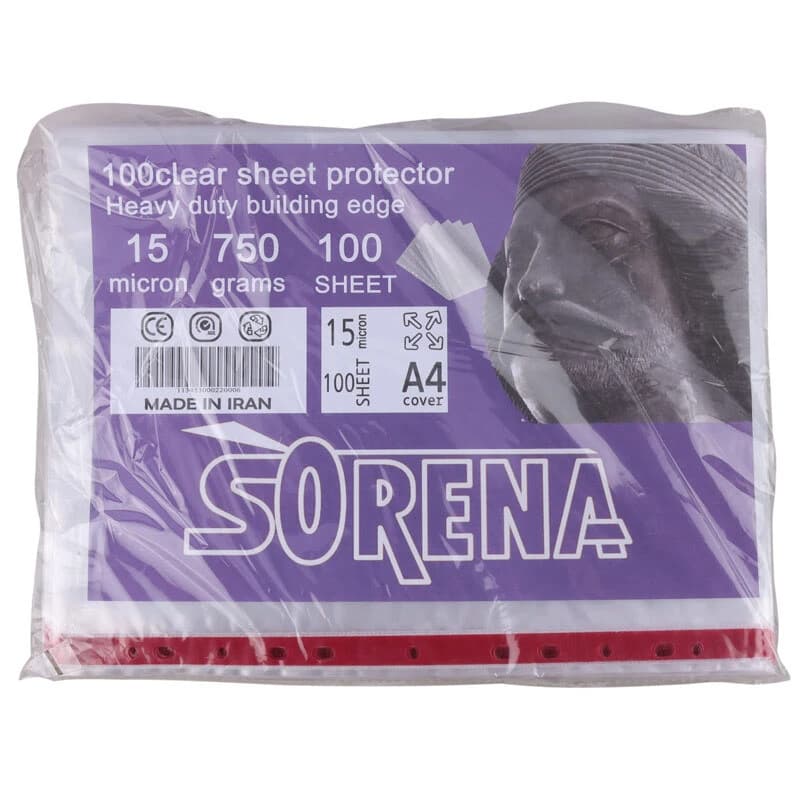 کاور کاغذ Sorena 15mu سایز A4 بسته 100 عددی — تصویر ۲
