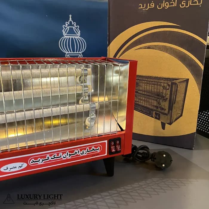 بخاری برقی کم مصرف ارزان 3 شعله 1200 وات اخوان فرید بدون فن — تصویر ۸
