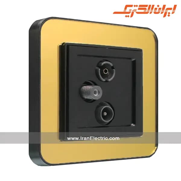 پریز آنتن TV-SAT-RD ارس مشکی زه طرح متال