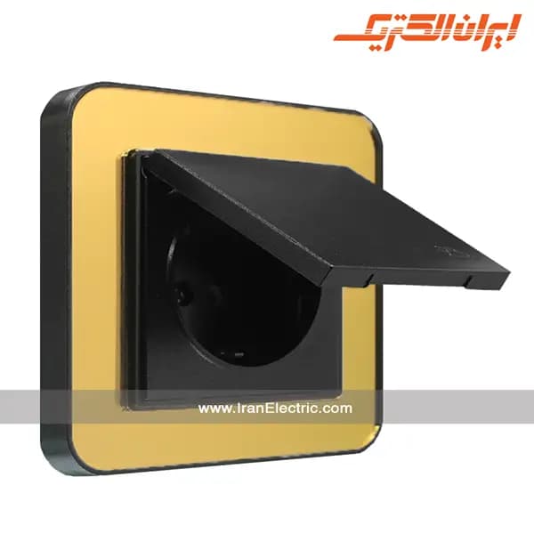 پریز برق ارت دربدار ارس مشکی زه طرح متال